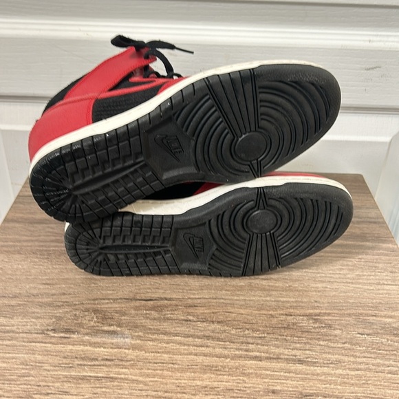 NIKE DUNK SKY HI HIDDEN WEDGES HEELS BLACK AND RED SIZE 8.5 - Picture 12 of 12